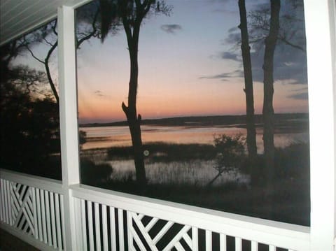 View of the tidal marsh from the bottom porch