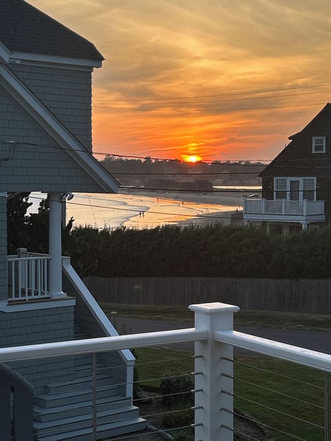 View of the beach from the deck!