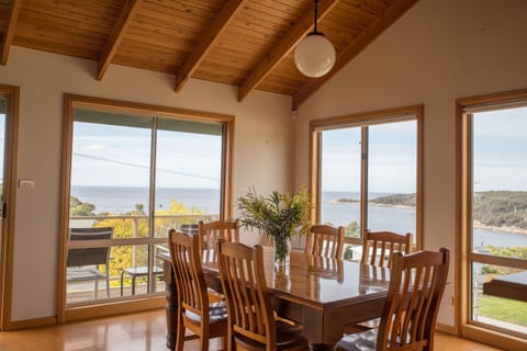 Dining area with ocean views