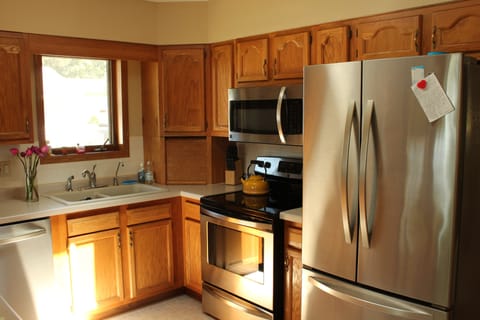Updated sunny kitchen
