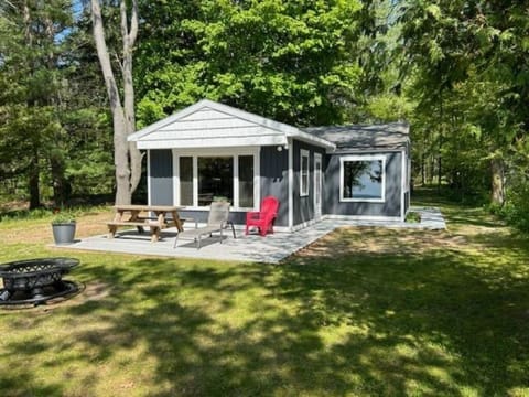 Front of Cottage Facing the Lake with New Deck Added in 2023