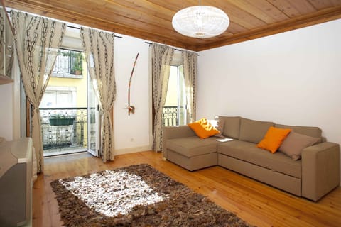 Welcoming and Bright Living Room With Sofa-Bed