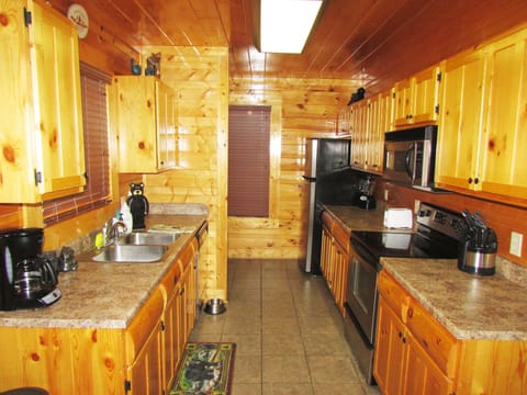 Kitchen with all stainless steel appliances