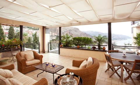 The terrace patio with a wonderful sea view