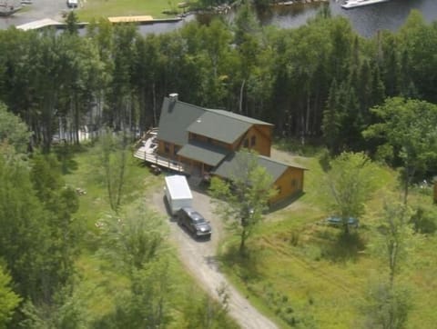 Aerial view. Plenty of room for parking with trailers.