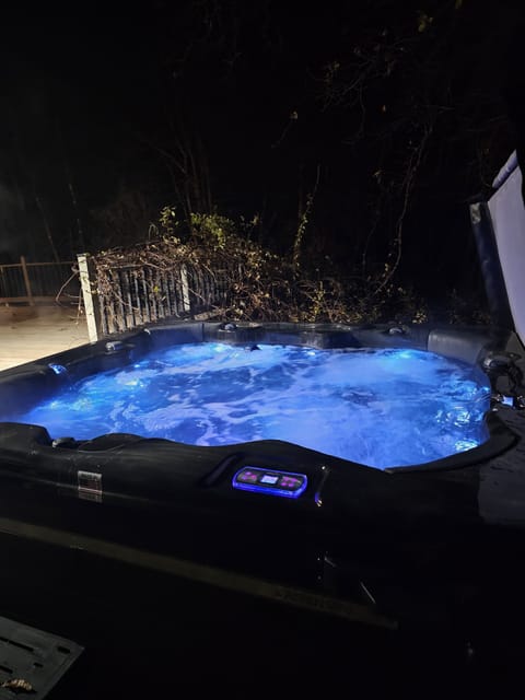 New Hot Tub at night