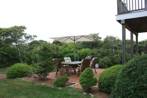 Private outdoor dining on patio