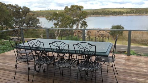 The view from the deck over the lagoon.
