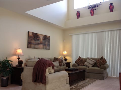 Two story open living area to relax and unwind...