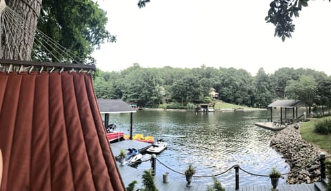 Hammock view :) Sand below for the little ones to build castles 