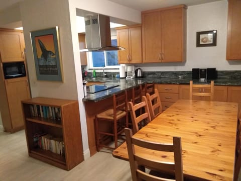 Pass-through kitchen and dining room.