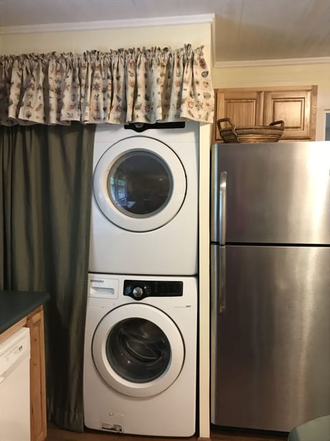 Stacked Washer and Dryer; Detergent Provided