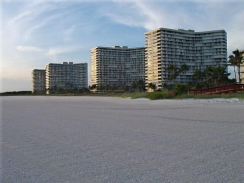 View of South Seas Condo Association from Beach