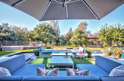 patio over looking the pool