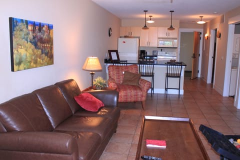 Living room with full pull out couch. 55” TV with Netflix and Amazon. 