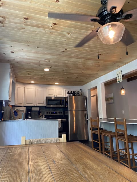 View of kitchen from dining room.