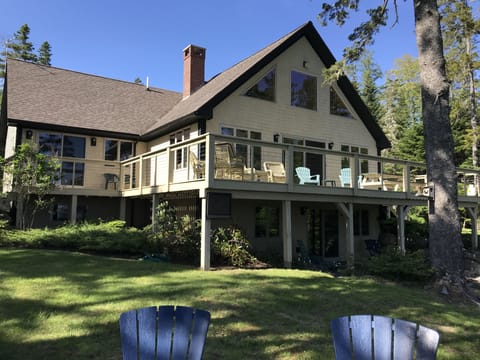 View from the outside fireplace