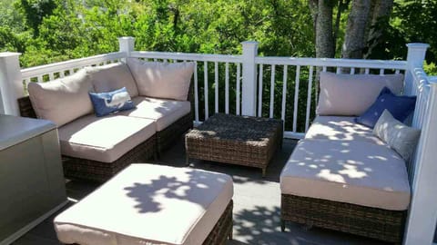 seating in backyard deck