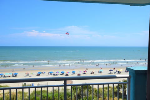 Parasailing view from private balcony