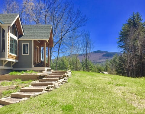 Front of house in spring