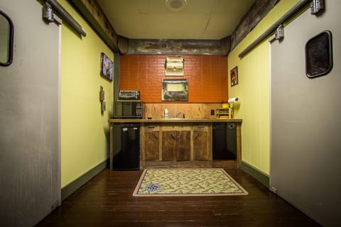 Kitchenette with refrigerator, coffee maker, microwave,toaster oven, dishwasher