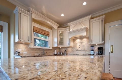 Kitchen with granite countertops