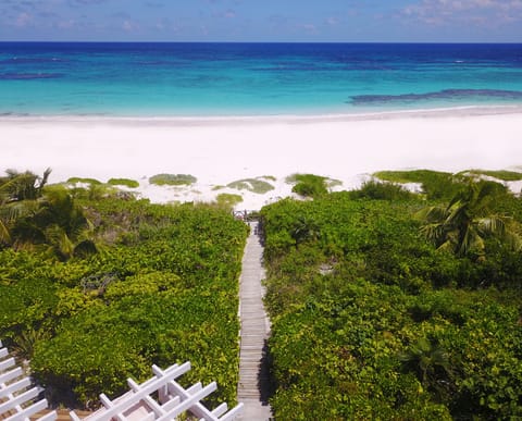 private access to beach 
Aerial view of property 

