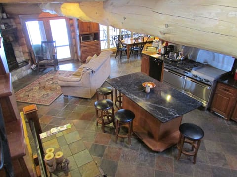 View of the kitchen and main floor living area