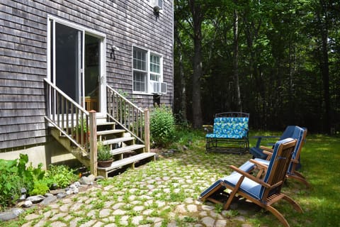 The patio area off the kitchen. Great for morning coffee or cocktails at dusk.