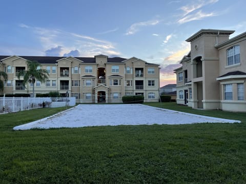 Sand beach volleyball field
