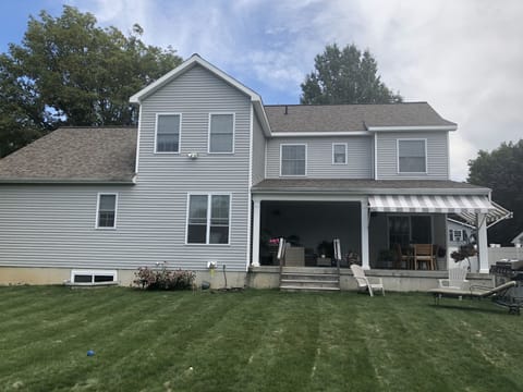 View of house from back yard