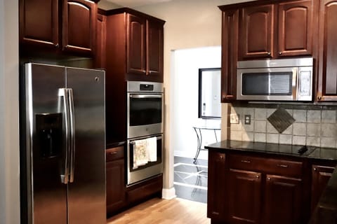 Kitchen stainless steel appliances