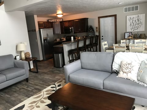 Main Living Area with view of Kitchen/Dining