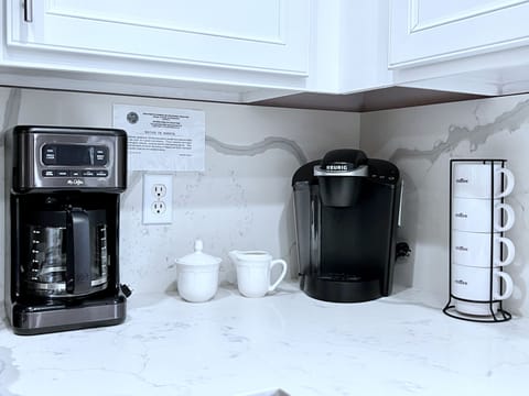 The kitchen has all the amenities.