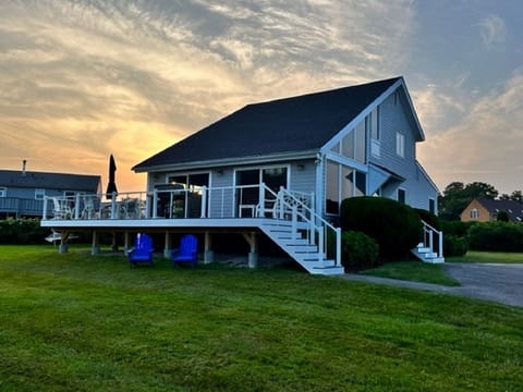 Front of house - facing ocean.

All new exterior shingles and painted trim