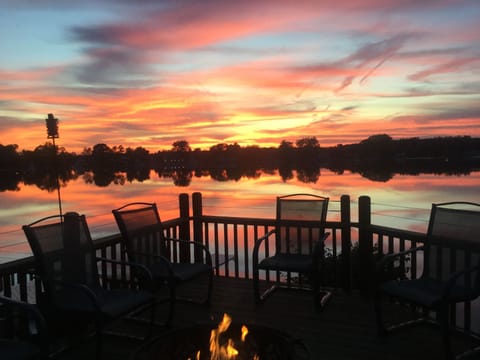 another beautiful sunset from the deck, firewood provided
