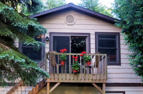 Our guesthouse nestled in the trees