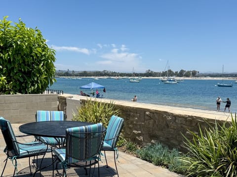 Relax on the spacious patio on the bay-front