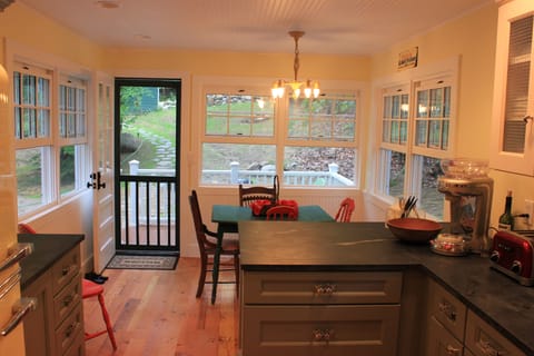 Breakfast area leading to back porch