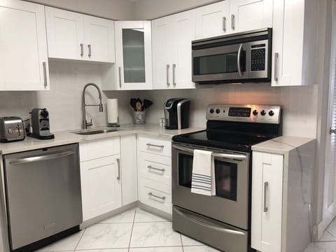 Nespresso and Keurig machines provided to enjoy your morning coffee! 