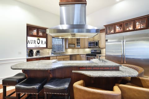 42' Smart TV in cabinets & genuine 48' Hibachi restaurant griddle