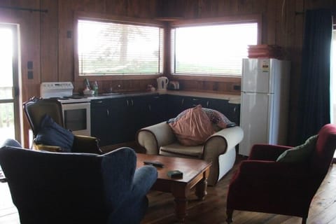 Living area and kitchen