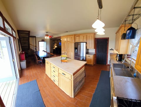 Utensils, bowls, pans, pots, etc all here for you to use.