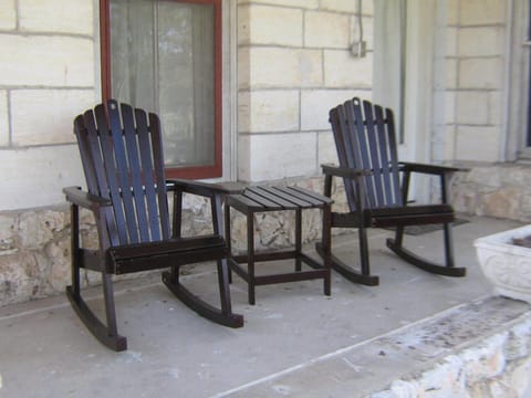 Enjoy morning coffee on this patio just outside the master bedroom.