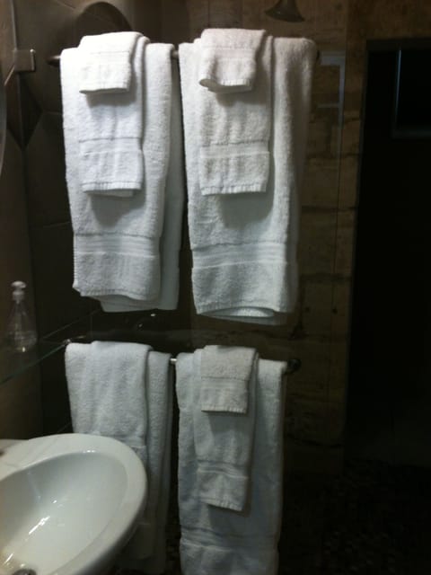 Fluffy, soft towels and bath robes for your pleasure!