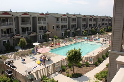 Pool View from one of THREE balconies in the Townhouse. Need a pool on vacation!