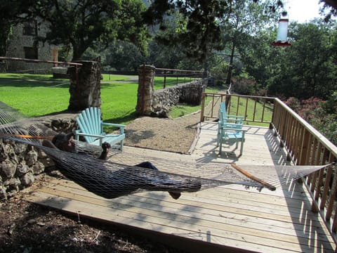 Jen's Deck for relaxing by the creek falls