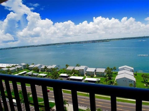 Front balcony and kitchen has a view of the intercoastal waters