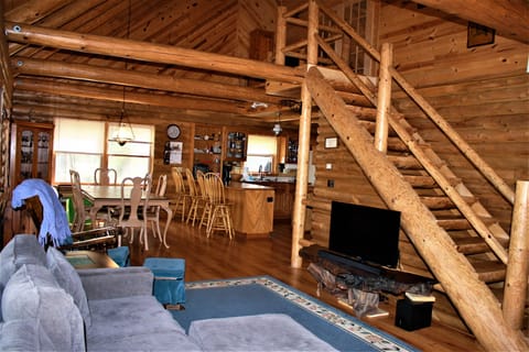 Living room and Dining room