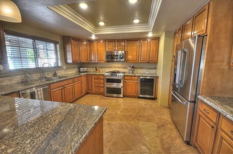 Kitchen with granite counters